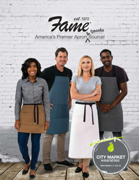 Fame Fabrics 28095 B4 FOUR-WAY APRON WHITE 